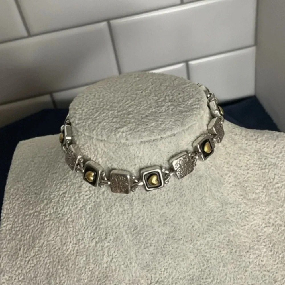 Brighton “Love Reigns Two Tone Charm Bracelet
